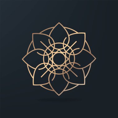 Zarif ve soyut çiçek işareti. Vektör illüstrasyon tasarımı.