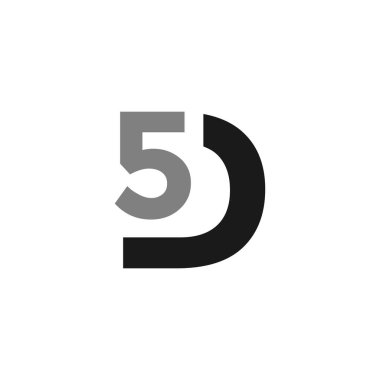 5d yaratıcı cimbination logosu. Vektör görüntüsü.