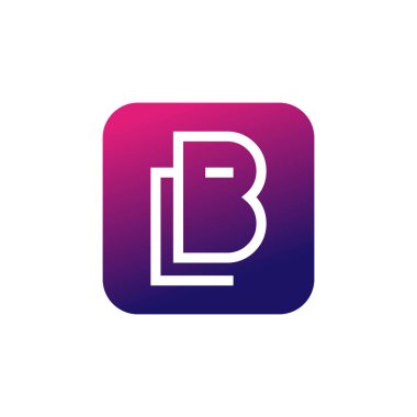 Mektup 'B' logo tasarımı. Vektör çizimi.