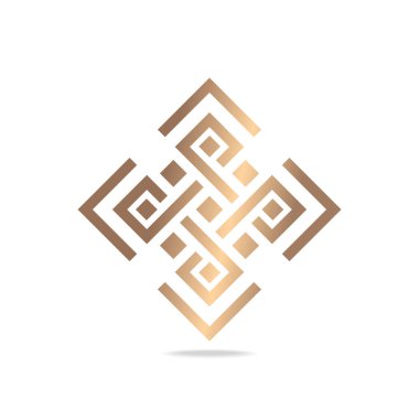 Soyut süs logosu/tabela tasarımı. Vektör görüntüsü.