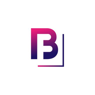 Mektup 'B' logo tasarımı. Vektör çizimi.