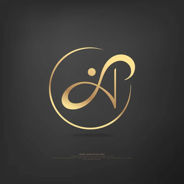 Diseño Abstracto Elegante Letra Monograma Logotipo Imagen Vectorial — Vector de stock