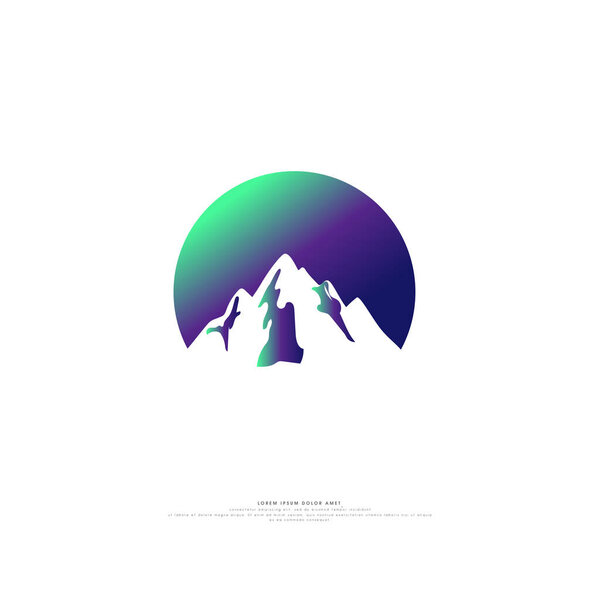 Elegant winter mountains logo / icon design. Векторная иллюстрация
.