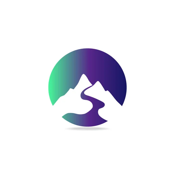 Eenvoudig Schoon Bergen Logo Icon Design Vector Illustratie — Stockvector