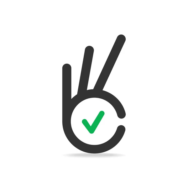 Check Logo Sign Design Vector Image — Stock Vector