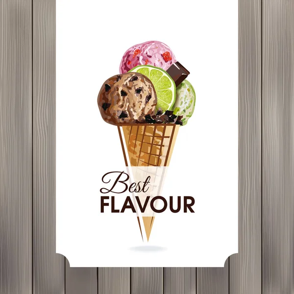 Creatieve Ice Cream Poster Reclame Ontwerp Vector Afbeelding Rechtenvrije Stockvectors