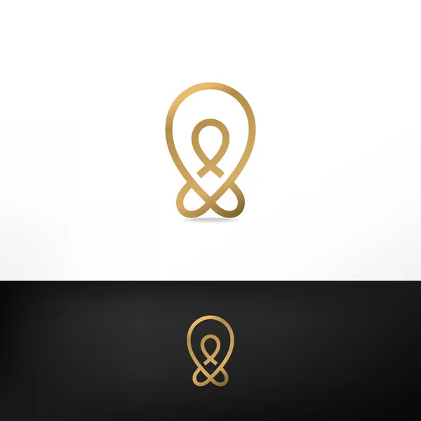 Diseño Abstracto Línea Logotipo Signo Imagen Vectorial — Vector de stock