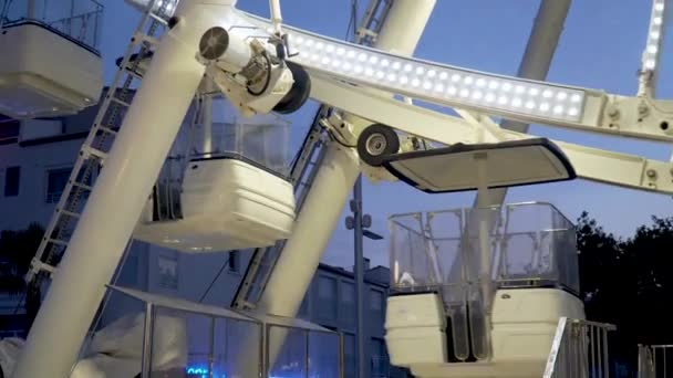 Üres Kabinok Ferris Wheels — Stock videók