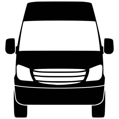 Van Simgesi Ön Görünümü. Vektör İllüstrasyonu.