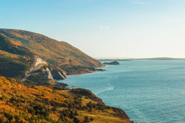 Cabot Trail doğal görünüm (Cabot Trail, Cape Breton, Nova Scotia, Kanada)