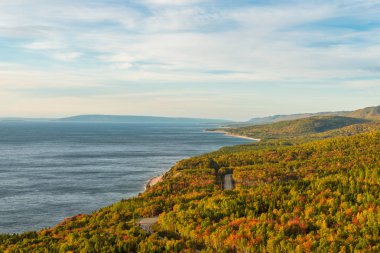 Cabot Trail doğal görünüm (Cabot Trail, Cape Breton, Nova Scotia, Kanada)