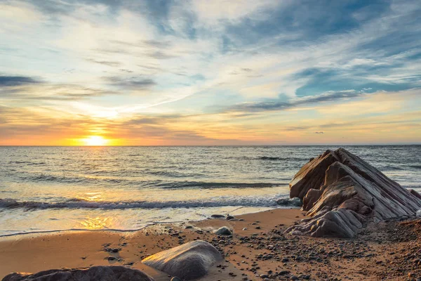 日の出 キャボット トレイル 岬のブルターニュ語 ノバスコシア カナダ海岸 — ストック写真