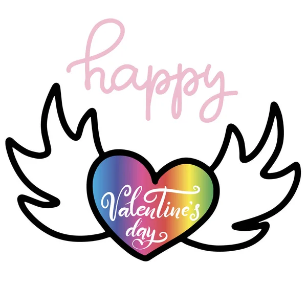 Lettering for happy Valentines day — Stock Vector