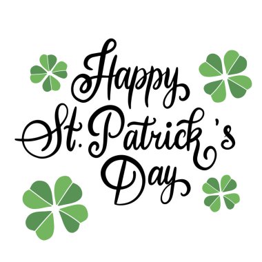 Happy St Patrick's günü için elle yazılmış yazı