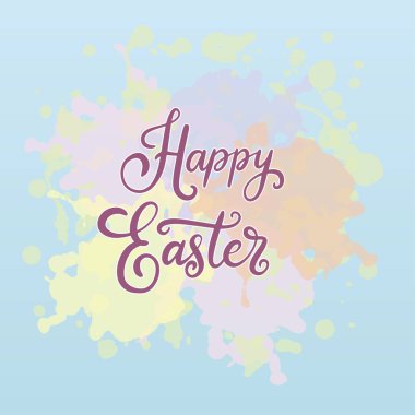 Mutlu Paskalya için eps10 yazı illüstrasyon vektör