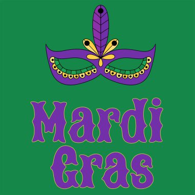 Vektör çizim eps10 Mardi gras Karnavalı için