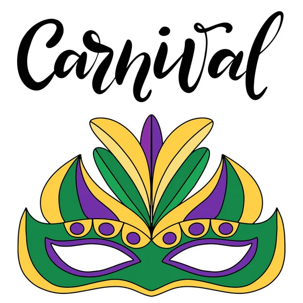 Ilustração vetorial eps10 para o carnaval de Mardi gras — Vetor de Stock