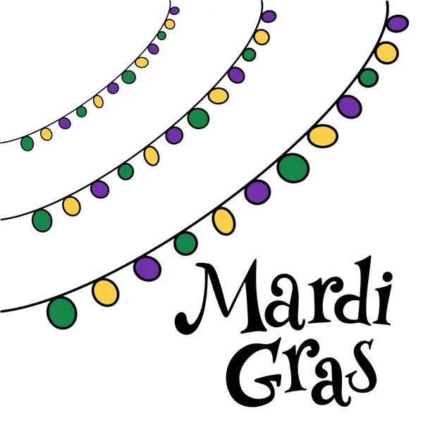 Ilustración vectorial eps10 para carnaval de Mardi gras — Vector de stock