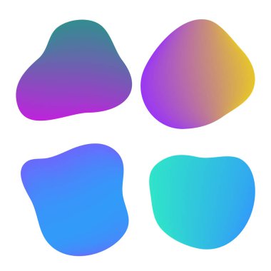 Vektör neon liguid şekilleri ayarla