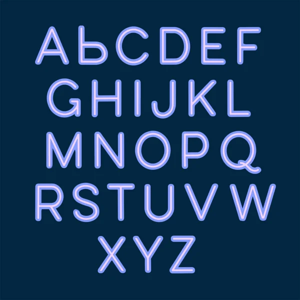 Signe alphabet néon — Image vectorielle