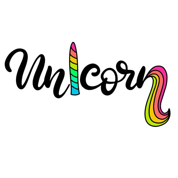 Unicorn bokstäver vektorillustration — Stock vektor