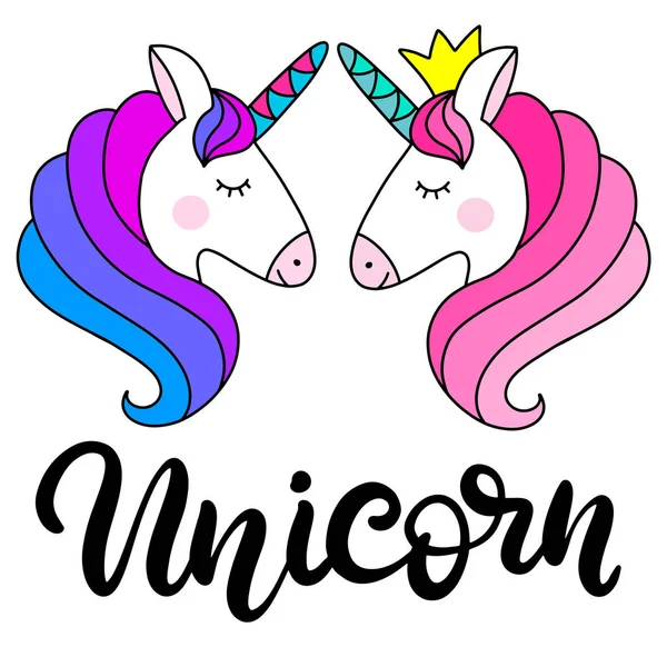 Unicorn bokstäver vektorillustration — Stock vektor
