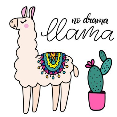 Lama yazı vektör çizim