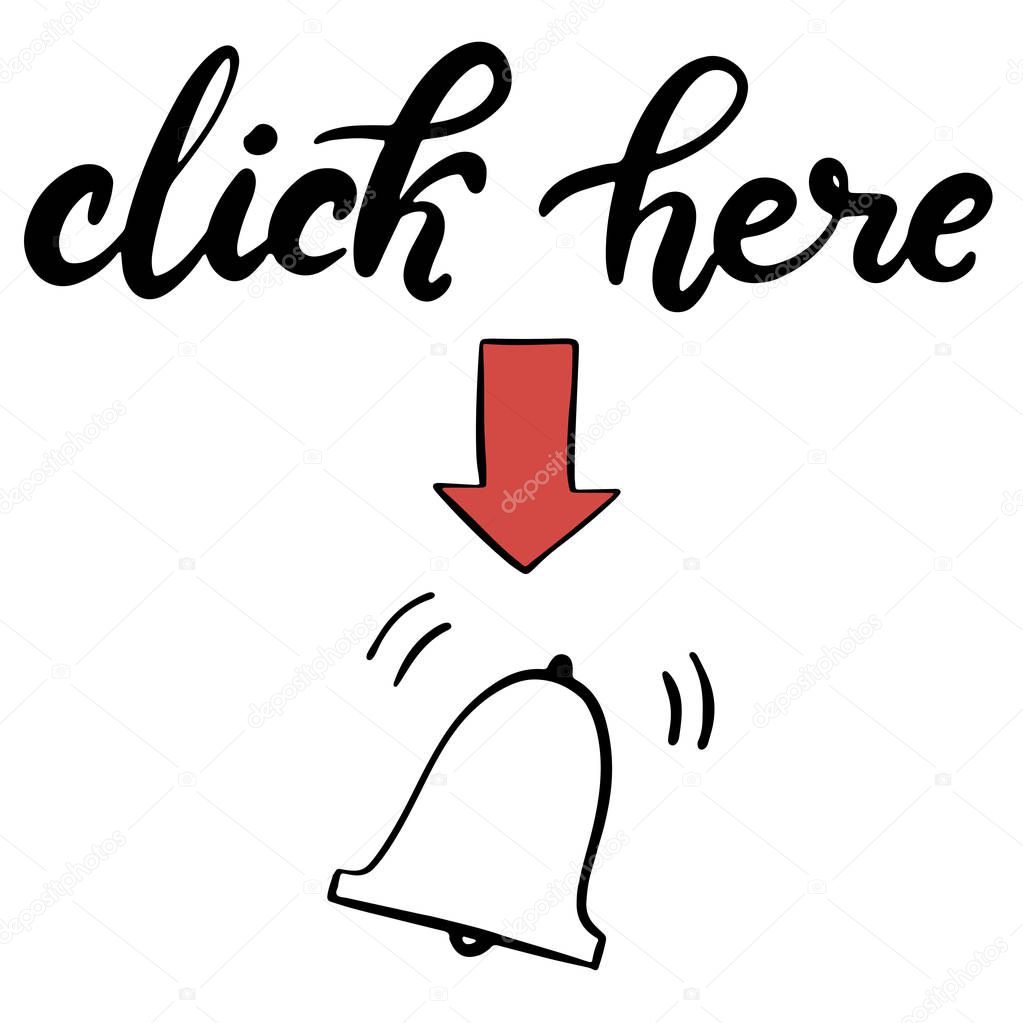 Vector illustration of lettering icons set for youtube channel. Template with for social media web, mobile apps stickers. Video blogging content. Subscribe, comment, notification, like buttons. EPS10