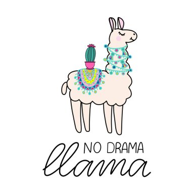 Lama yazı vektör çizim