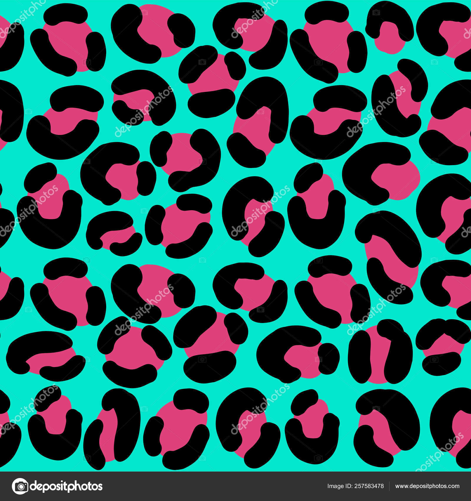Leopard animal print. Vector seamless pattern. Stock Vector Image by  ©AlmazovaDolzhenko #257583478