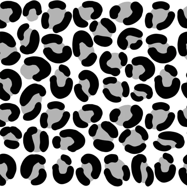 Leoparden-Tierabdruck. Vektor nahtloses Muster. — Stockvektor
