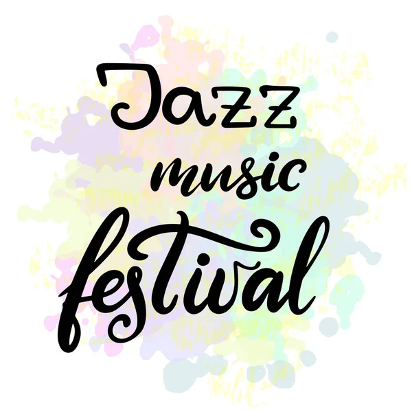 Festival musicale lettering vettoriale illustrazione — Vettoriale Stock