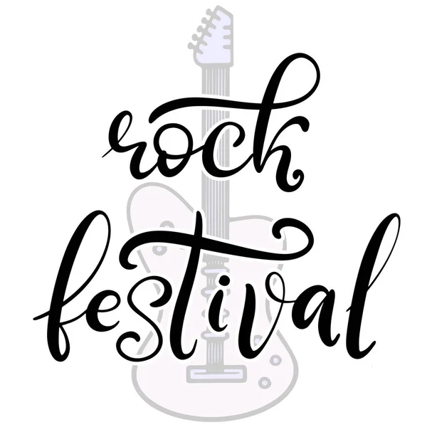 Festival musicale lettering vettoriale illustrazione — Vettoriale Stock