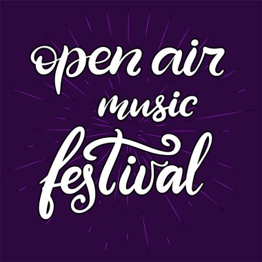 Müzik festivali yazı vektör illüstrasyon