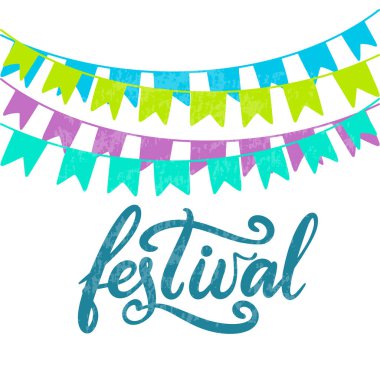 Müzik festivali yazı vektör illüstrasyon