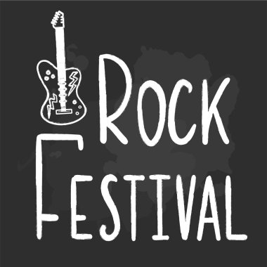 Müzik festivali yazı vektör illüstrasyon