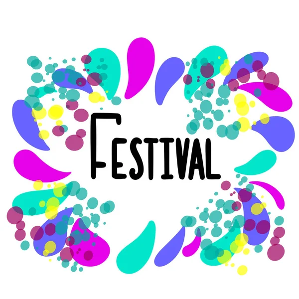 Festival musicale lettering vettoriale illustrazione — Vettoriale Stock