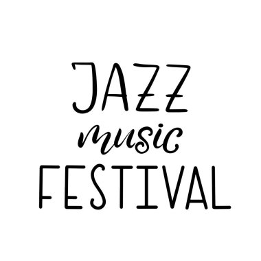 Müzik festivali yazı vektör illüstrasyon