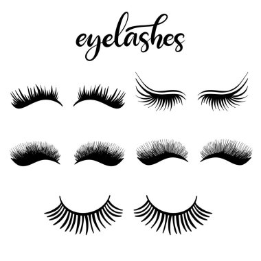 Kirpikler harf vektör illüstrasyon