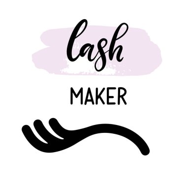 Kirpikler harf vektör illüstrasyon