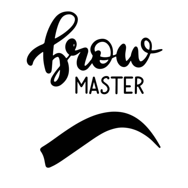 Cejas lettering vector ilustración — Archivo Imágenes Vectoriales