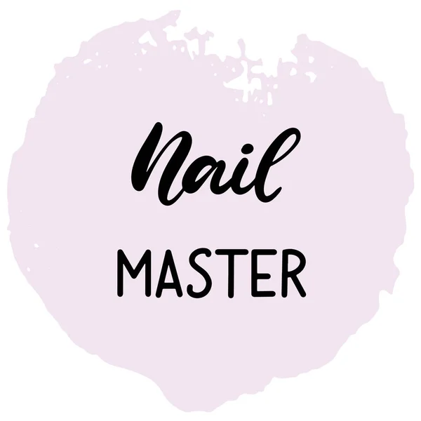 Nail Master bokstäver vektor illustration — Stock vektor