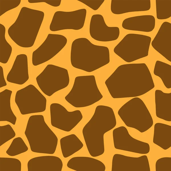 Textur der Giraffenhaut nahtloses Muster — Stockvektor