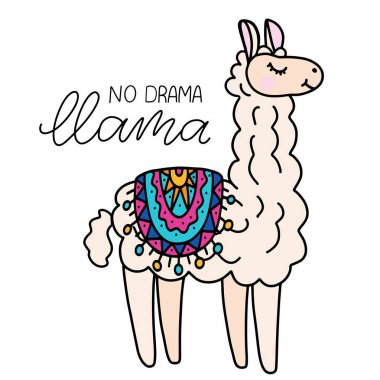 Lama yazı vektör çizim