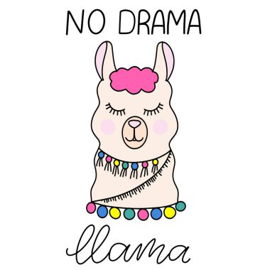 Lama yazı vektör çizim