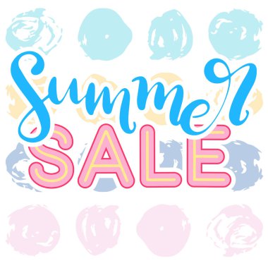 Memphis arka plan ile Yaz satış afiş