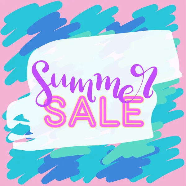 Memphis arka plan ile Yaz satış afiş