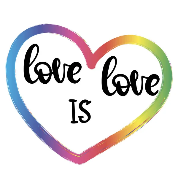 Eşcinsel evlilik için LGBT gurur yazı — Stok Vektör