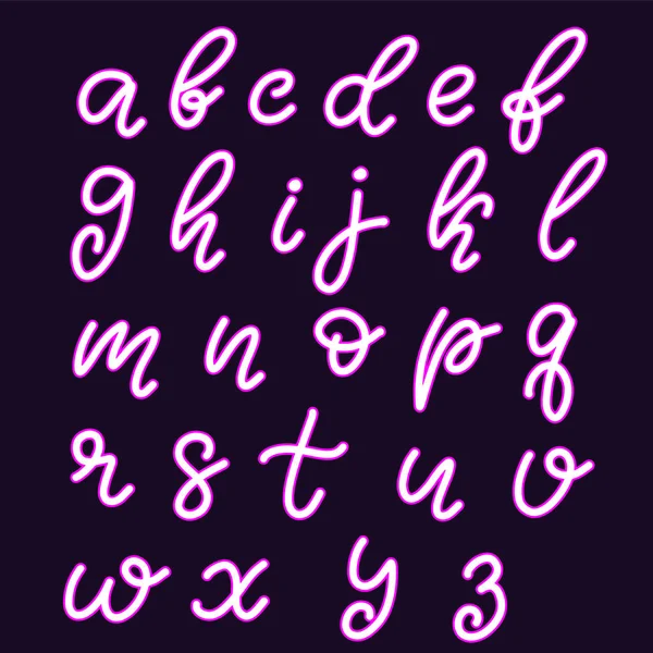 Fonte de letras desenhada à mão, alfabeto —  Vetores de Stock