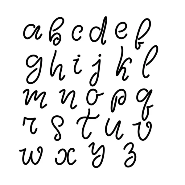 手绘字母字体，字母表 — 图库矢量图片